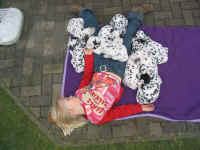 Kim mit den Dalmatiner Welpen